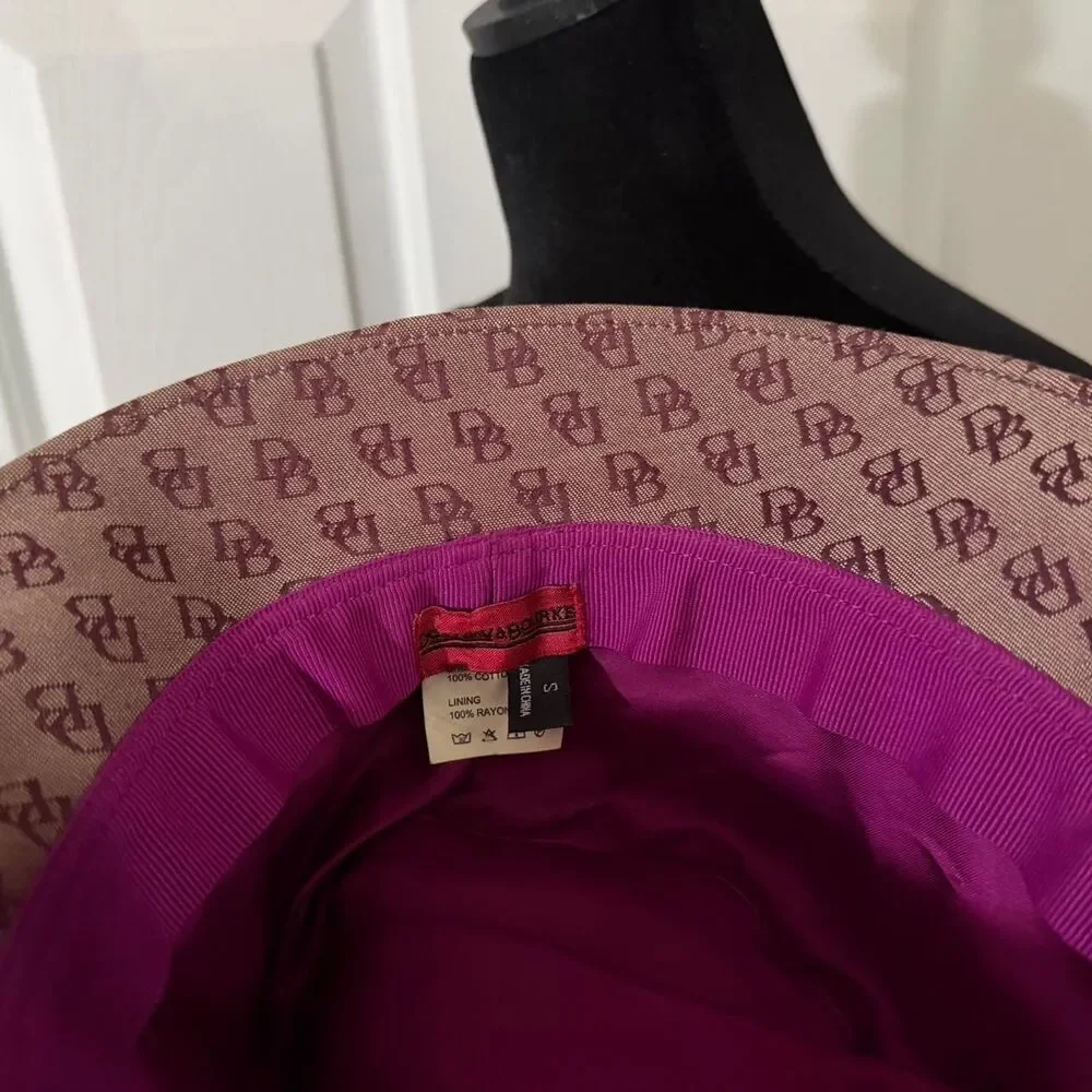 Dooney and bourke plum bucket hat